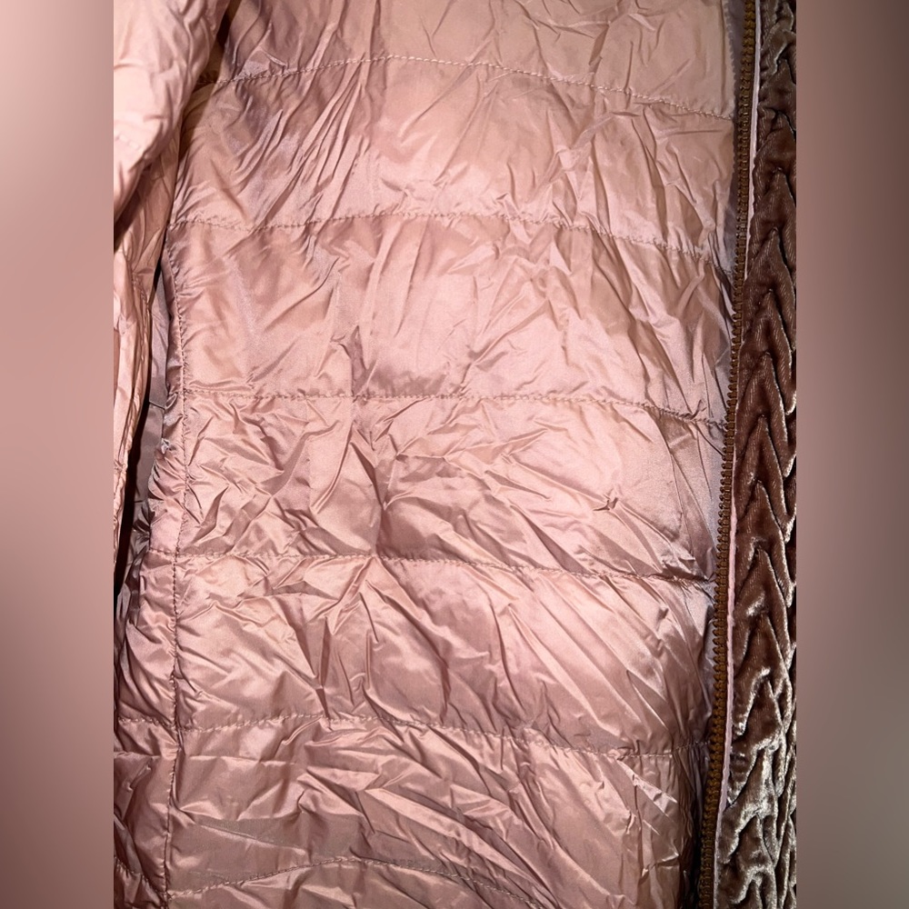 Moncler Cormoran Down Pink and Gold Women’s Jacket - Picture 6 of 16